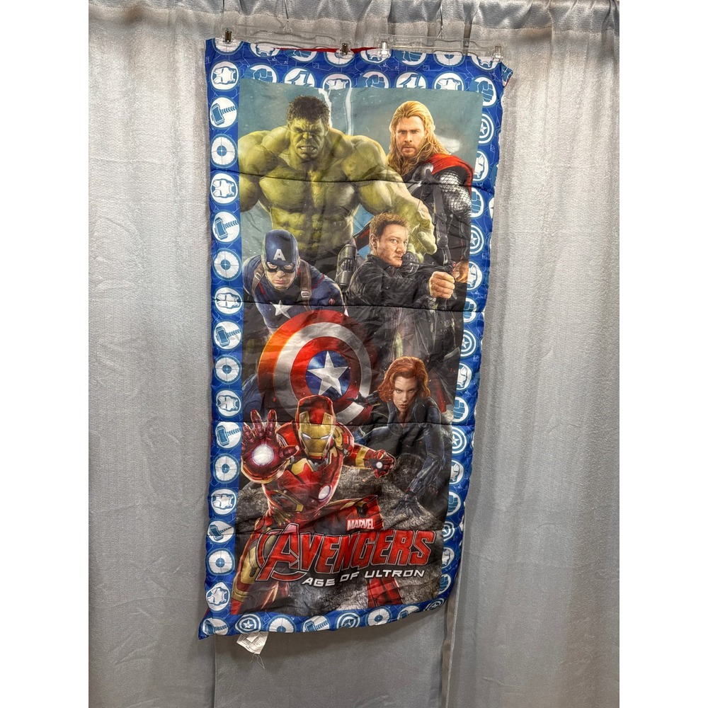 Marvel Avengers Age of Ultron Kids Sleeping Bag Blue Red‎ 28x56 M-5SLGAVG5A